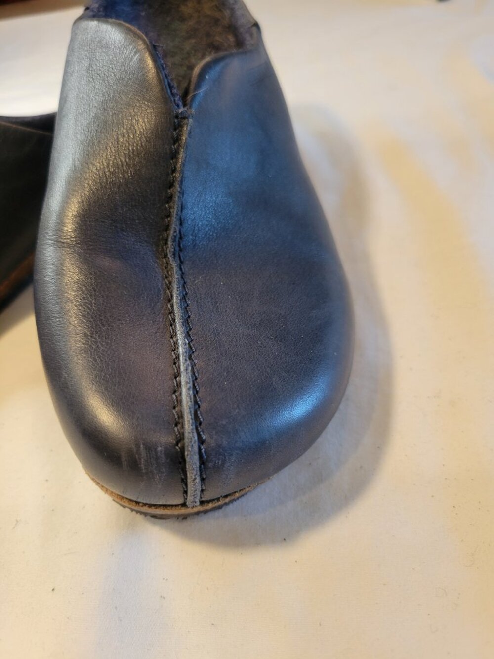 Stegmann Maria Navy Leather Mules Clogs Comfort Shoes Made in Portugal 8 - Picture 3 of 9